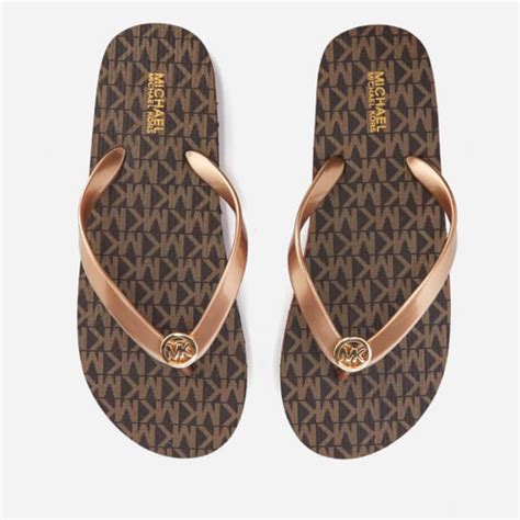 michael michael kors women's mk flip flop|michael kors flip flops clearance.